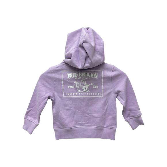 NWT True Religion Girls Stitch Logo Zip Hoodie Purple Size XS - Picture 7 of 7